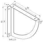 Консоль декоративная Дионис L=190х190 черный